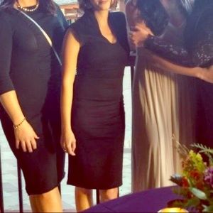 Black form fitting dress